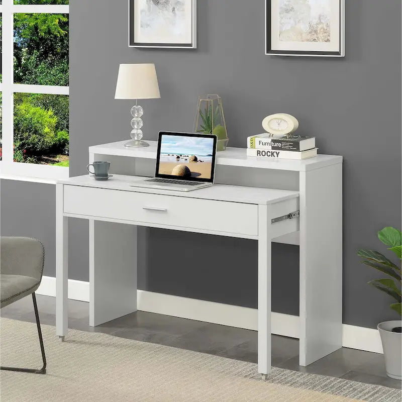 Convenience Concepts Newport JB-console-/schuifbureau met lade en verhoging