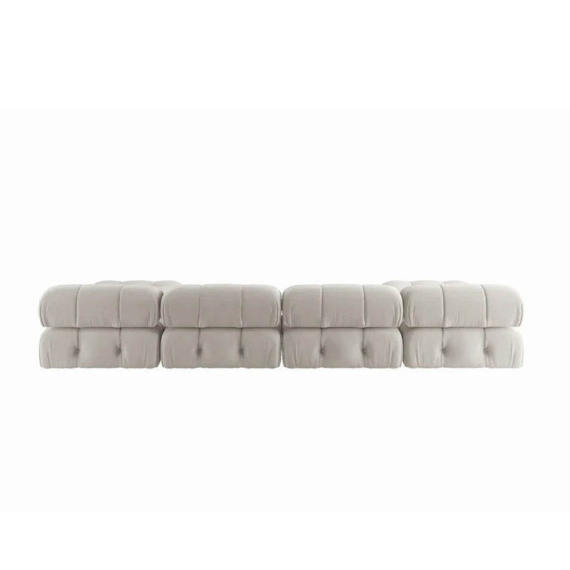 Canapé modulaire convertible de 138, canapé minimaliste en velours en U