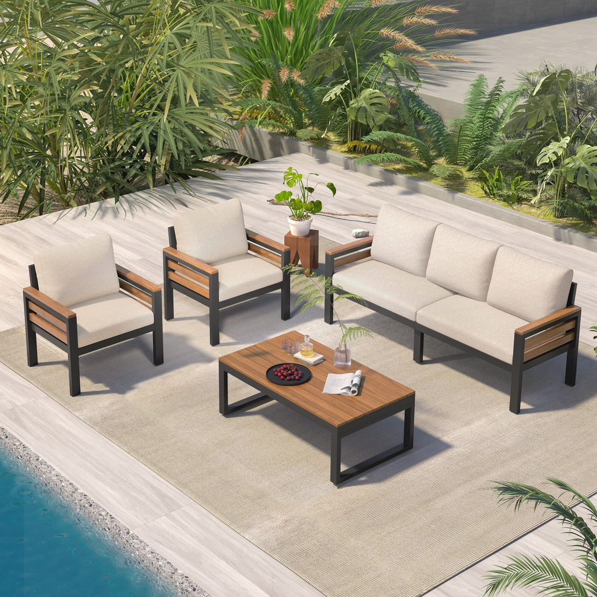 4-teiliges Outdoor-Sofaset