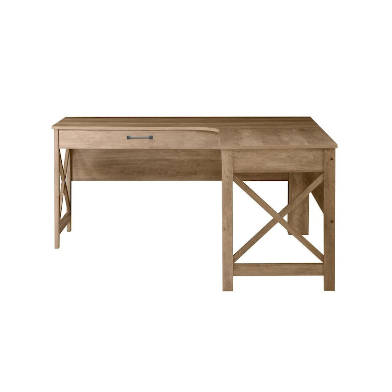 Bureau moderne de style ferme d’Alaska en forme de L L avec tiroir