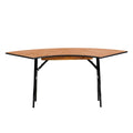 Tavolo da banchetto pieghevole in legno a serpentina da 4 piedi - 24W x 48D x 30.25H - 24W x 48D x 30.25H