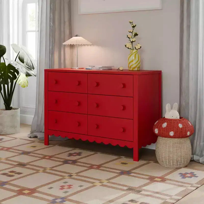 Kommode mit Muschelform und 6 Schubladen
