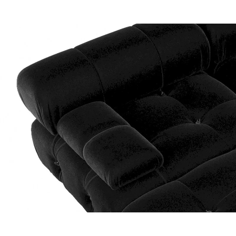Canapé modulaire convertible de 138, canapé minimaliste en velours en U