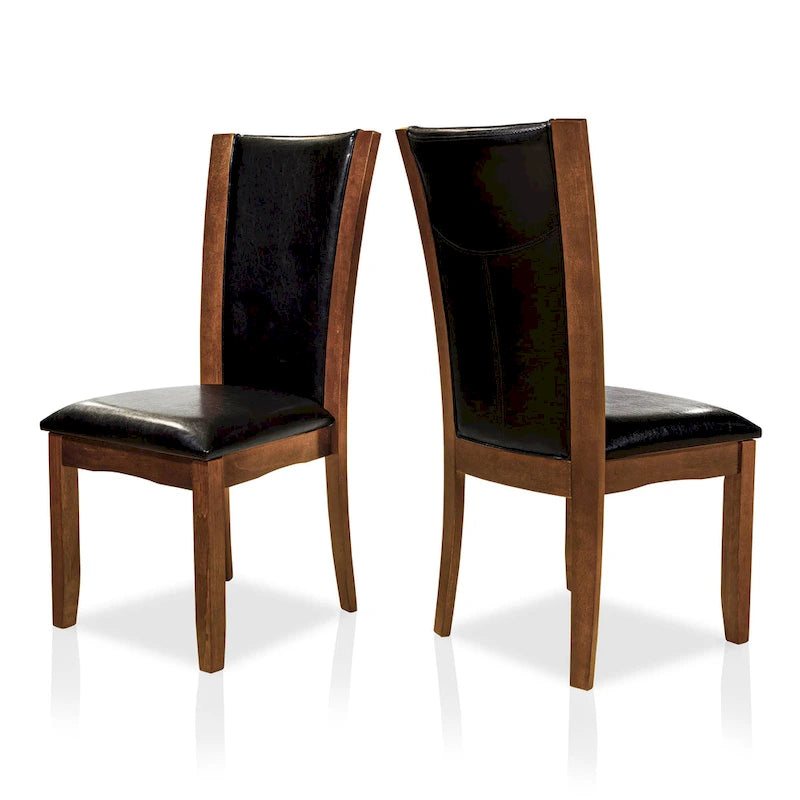 Ensemble de salle à manger Bind contemporain de 7 pièces en bois massif avec étagères ouvertes, par Furniture of America