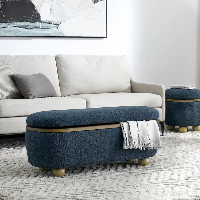 Panca contenitore imbottita con seduta, da fondo letto, grande panca contenitore per coperte