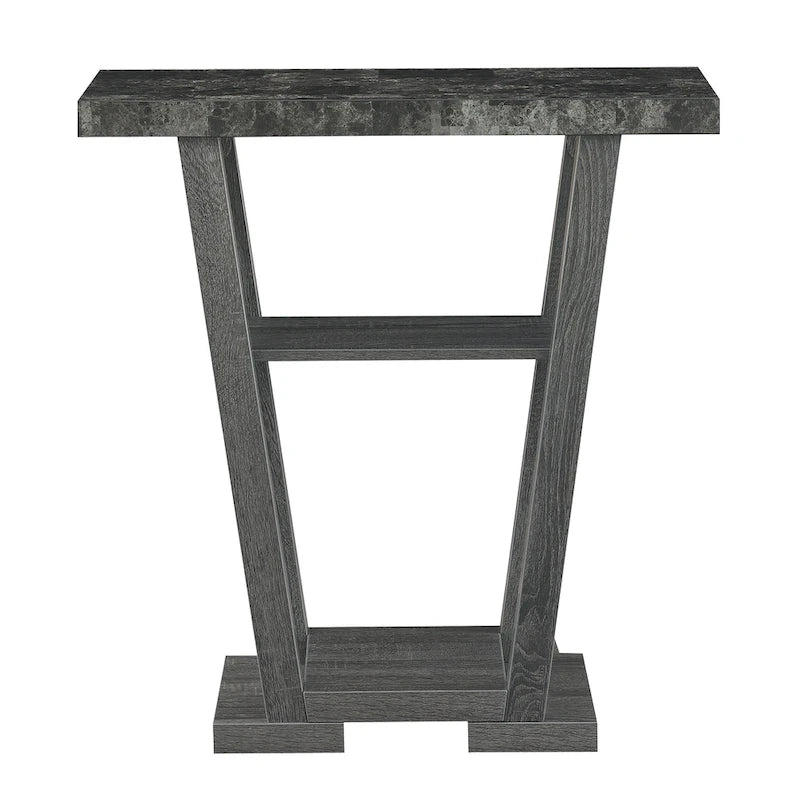 Newport V-consoletafel met planken van Convenience Concepts