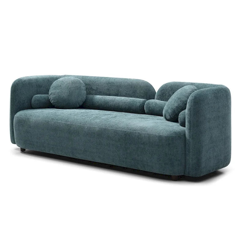 Moderne, comfortabele 3-zitsbank met fluwelen bekleding en poten