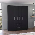 Armoire Bariloche avec tringles de penderie, étagères et 2 tiroirs