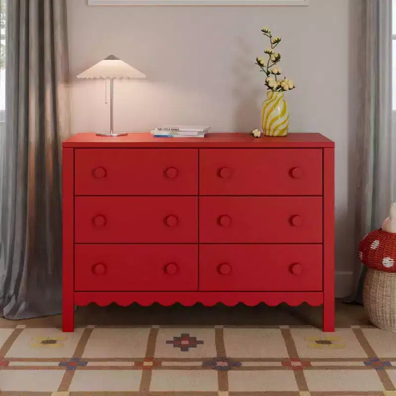 Kommode mit Muschelform und 6 Schubladen