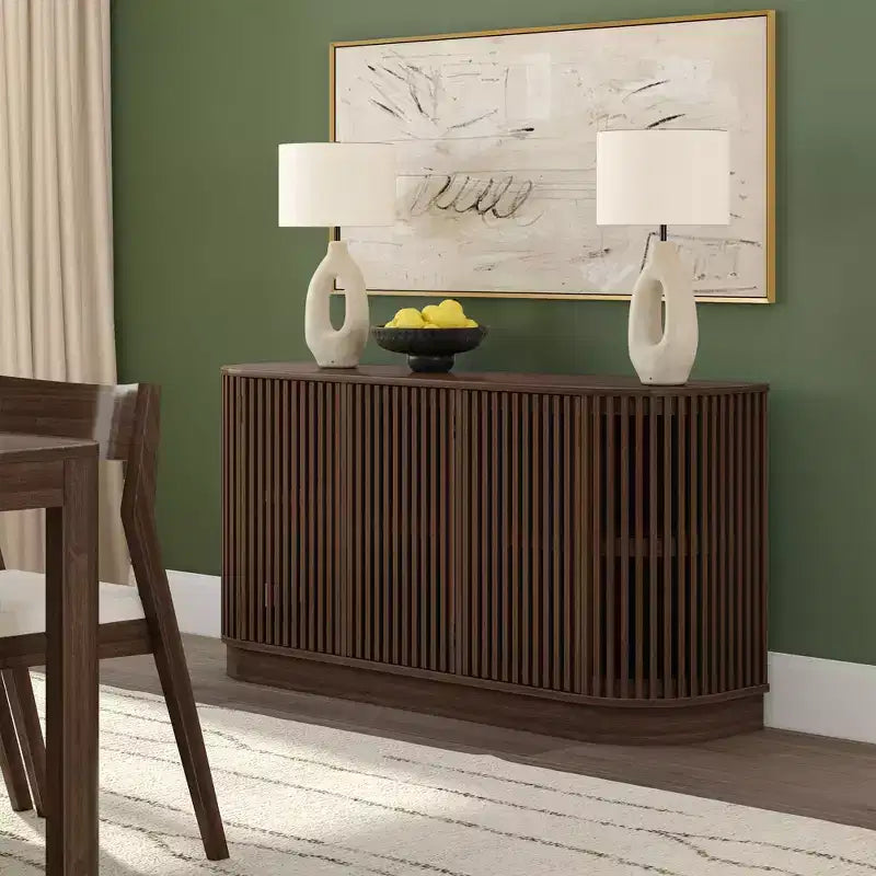 Plank+Beam Contour dressoir van massief hout met 3 deuren, tv-meubel van 59 voor de woonkamer