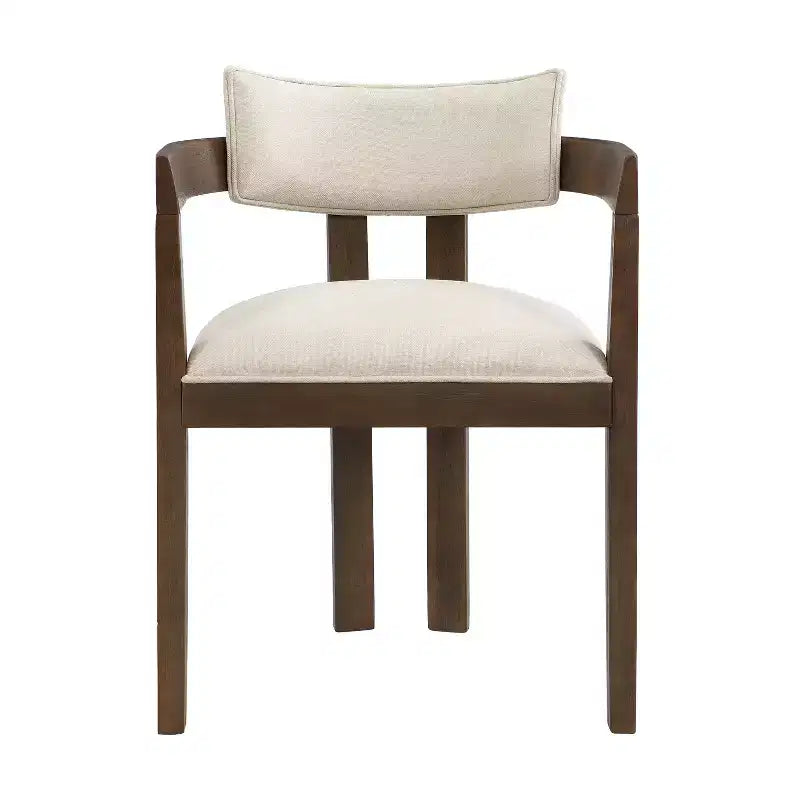 Ensemble de salle à manger moderne rond Christopher Knight Home Shankar de 5 pièces avec chaises rembourrées en bois d’hévéa