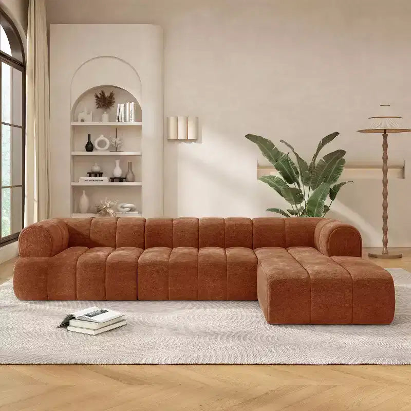 Christopher Knight Home Keri 122 modernes Ecksofa in L-Form aus hochdichtem Schaumstoff mit niedriger Rückenlehne