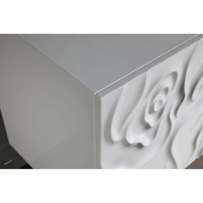 Moderner weißer Hochglanz-Buffetschrank mit Türen mit Soft-Close-Funktion