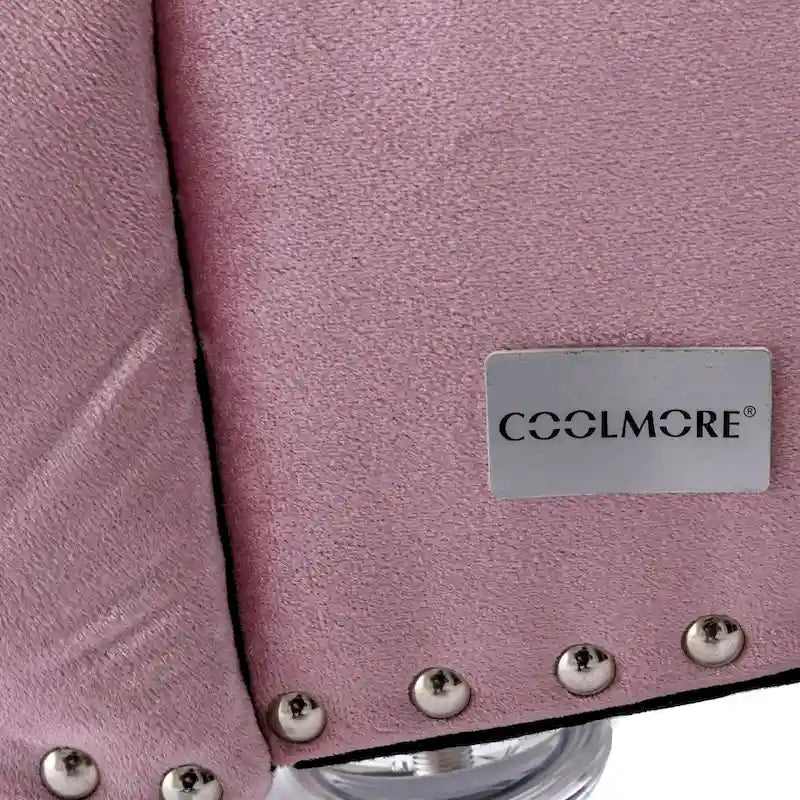 Chaise longue reclinabile imbottita in velluto con bottoni, cuscino e piedini in acrilico