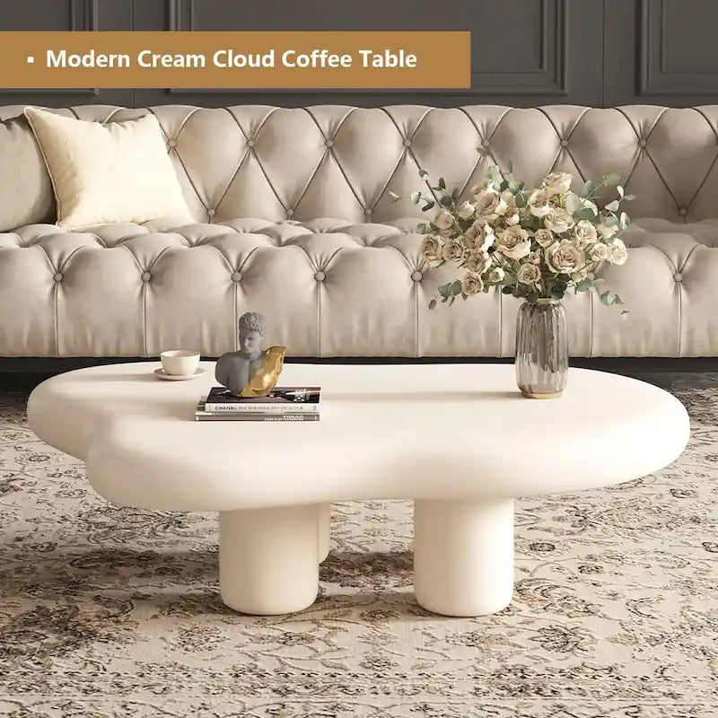 48.5 moderner Couchtisch in Wolkenform mit 4 Beinen