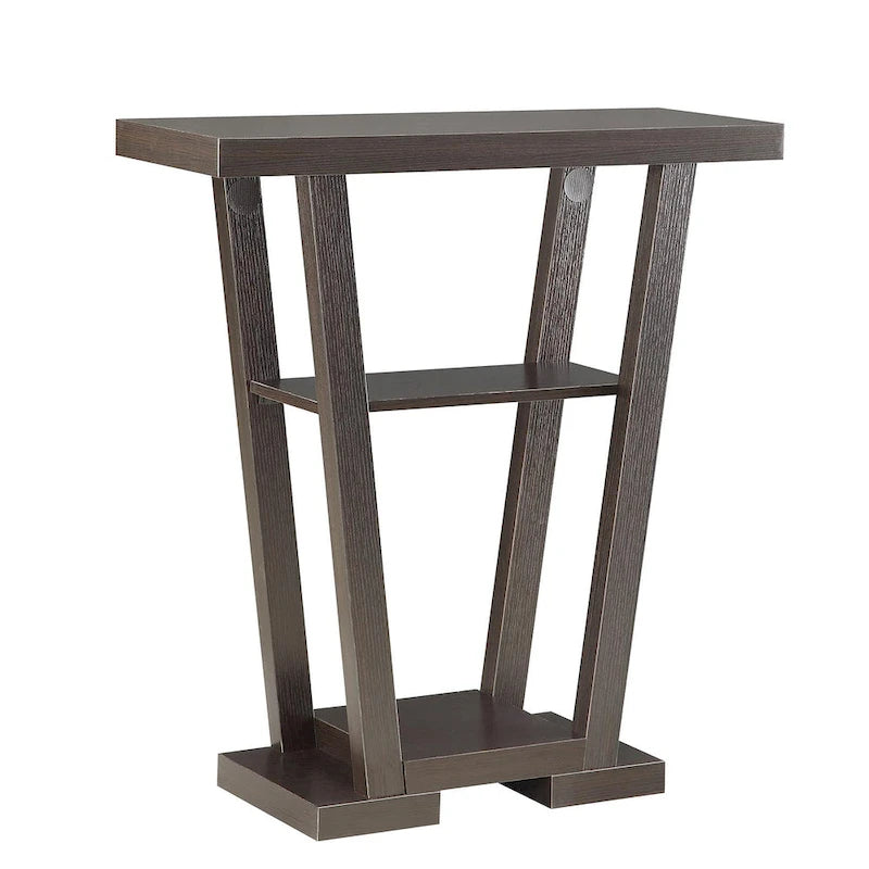 Newport V-consoletafel met planken van Convenience Concepts