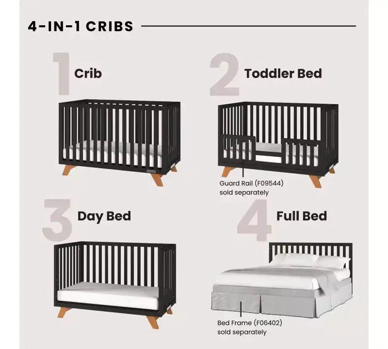 Child Craft SOHO 2-teiliges Babyzimmer-Set, mit 4-in-1-Gitterbett und Kommode mit 3 Schubladen