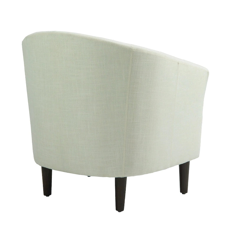Poltrone d'accento moderne a barile, accoglienti, con braccioli, stile club
