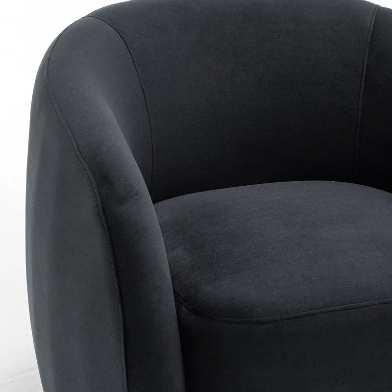 Moderne draaibare fauteuil met kuipvormige zitting