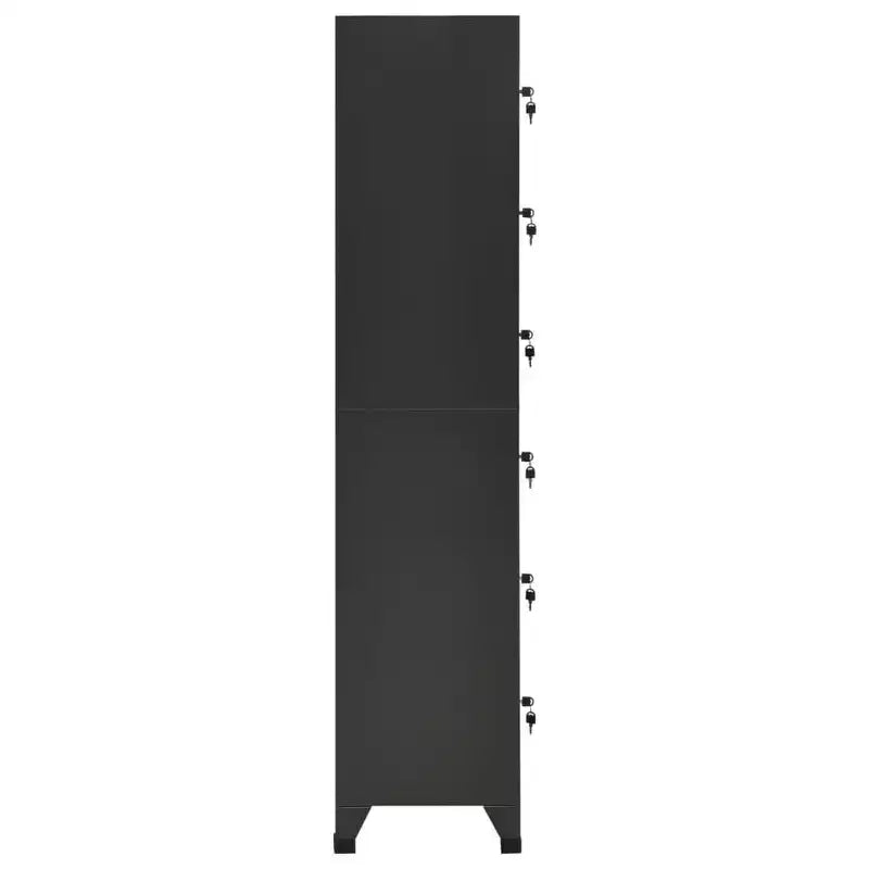 Armoire vestiaire en acier anthracite à 6 portes, multi-utilisateurs
