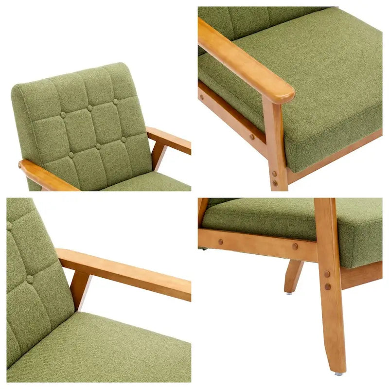 Set van 2 accentstoelen met bijzettafel, fauteuils voor woonkamer, slaapkamer of kantoor - 30.71H*25.39W *27.95D