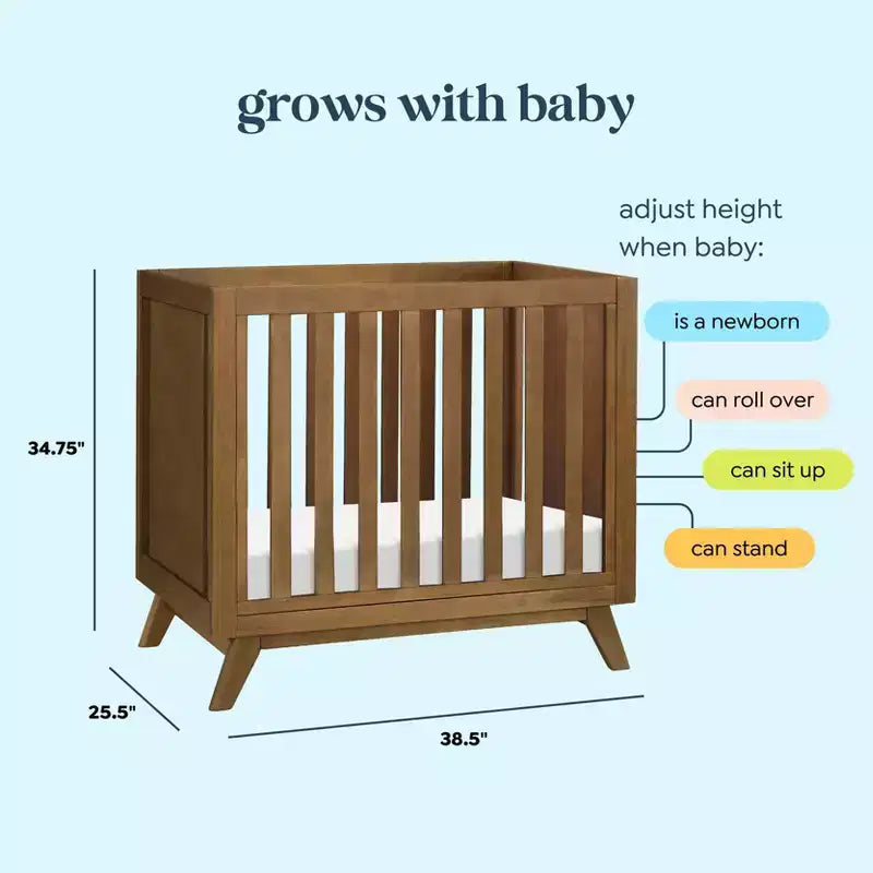 daVinci Otto 3-in-1 umbaubares Mini-Kinderbett mit 4 Matratzen
