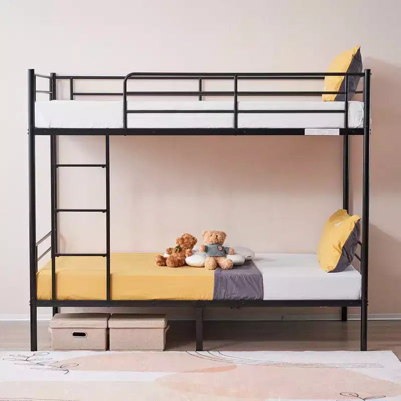 Lit superposé en acier Karl Home, 1 place au-dessus d’une place, avec échelle, pour chambre ou dortoir, enfants et adultes