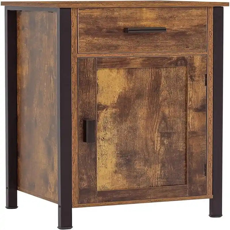 Meuble de rangement étroit à poser au sol, avec 1 porte et 1 tiroir - 11.8D x 13.8W x 31.5H