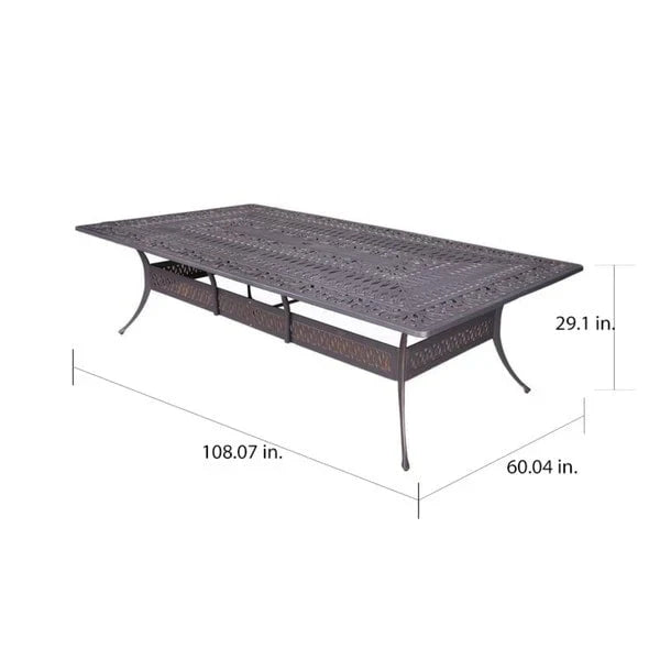 13-teiliges Essplatz-Set Manasquan aus Aluminium in Gunmetal von Havenside Home
