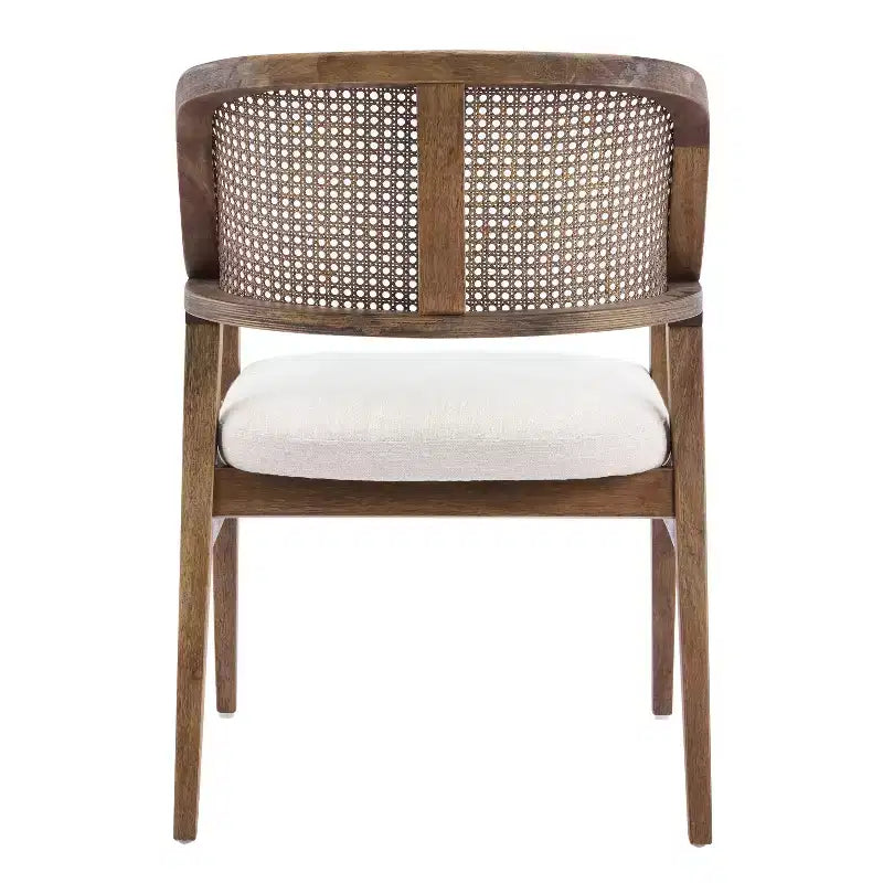 Ensemble de salle à manger extensible 5 pièces en bois moderne du milieu du siècle Christopher Knight Home Bennett avec table et 4 chaises rembourrées à dossier en cannage
