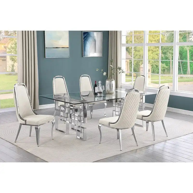 Ensembles de salle à manger avec grande table en verre de Best Quality Furniture