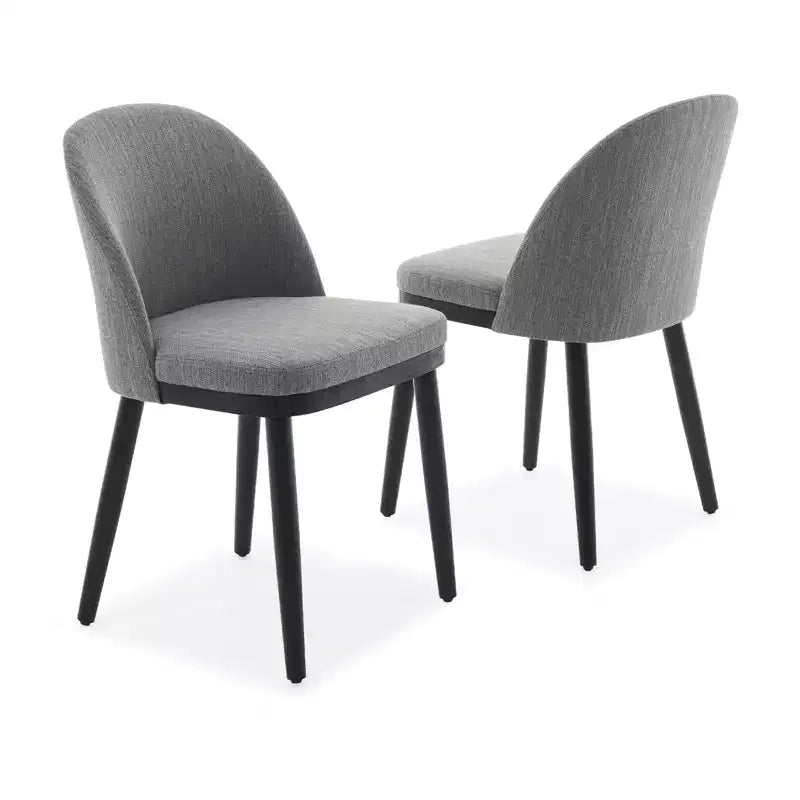 Esszimmerstuhl-Set, 4/6 Stück, gepolsterte Küchen- und Esszimmerstühle aus Leinenstoff im Landhausstil mit verstellbaren Füßen für Esszimmer und Wohnzimmer