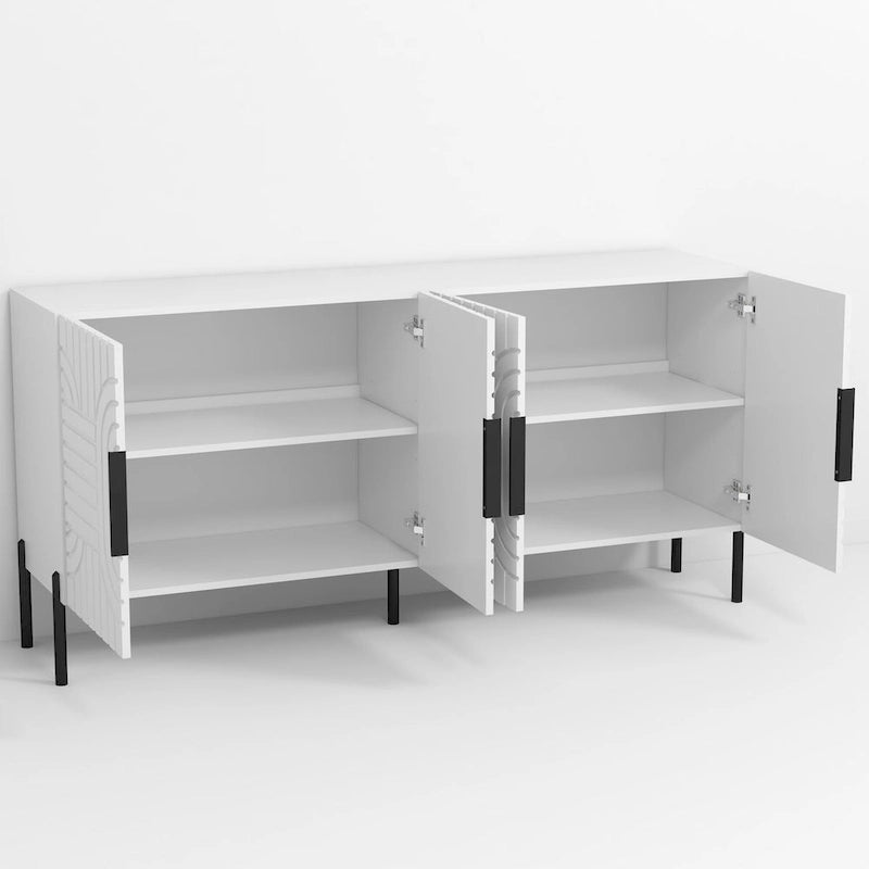 Chic Elegance witte tv-kast van 63 inch - geschikt voor tv's tot 65 inch - 63 inch breed