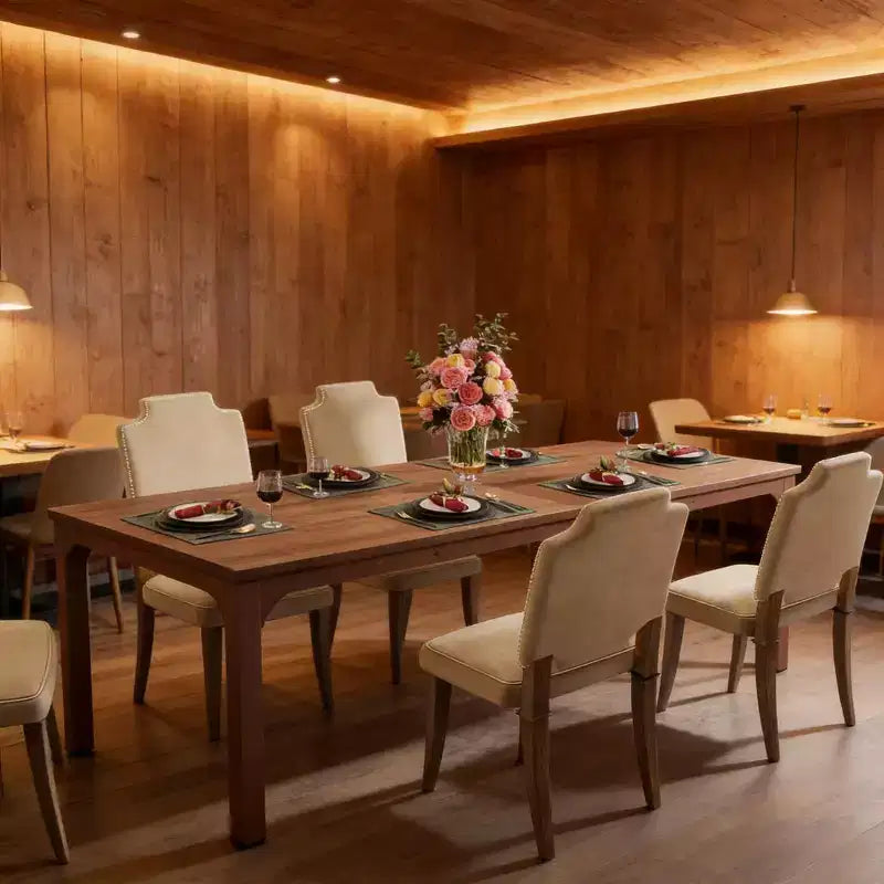 Tavolo da cucina lungo per 6-8 persone, tavolo da pranzo rettangolare