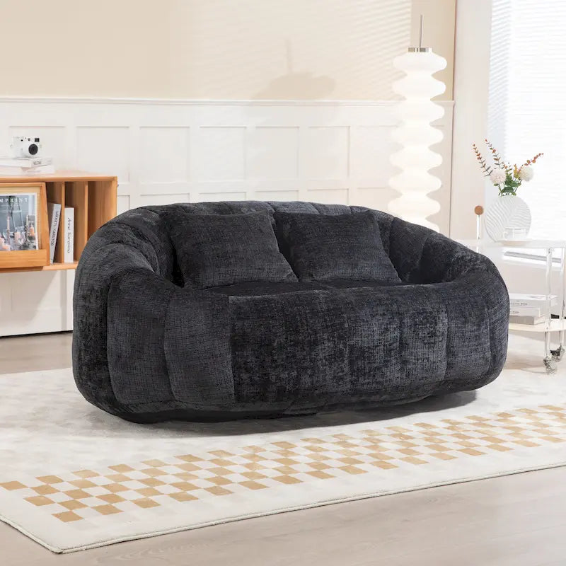 GDFStudio - Divano relax a 2 posti Laurel in ciniglia con schiuma ad alta densità e comfort extra