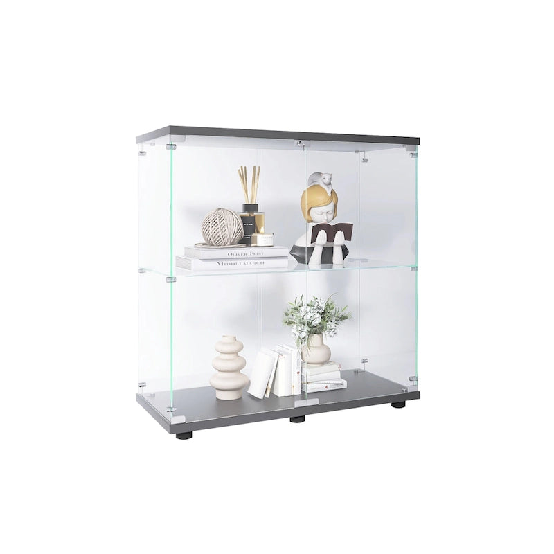 Vitrinenschrank mit zwei Glastüren und 2 Einlegeböden