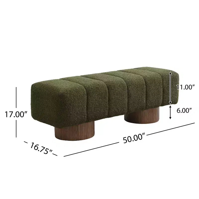 Banc de salle à manger contemporain multifonctionnel en chenille rembourrée Christopher Knight Home Gale 50