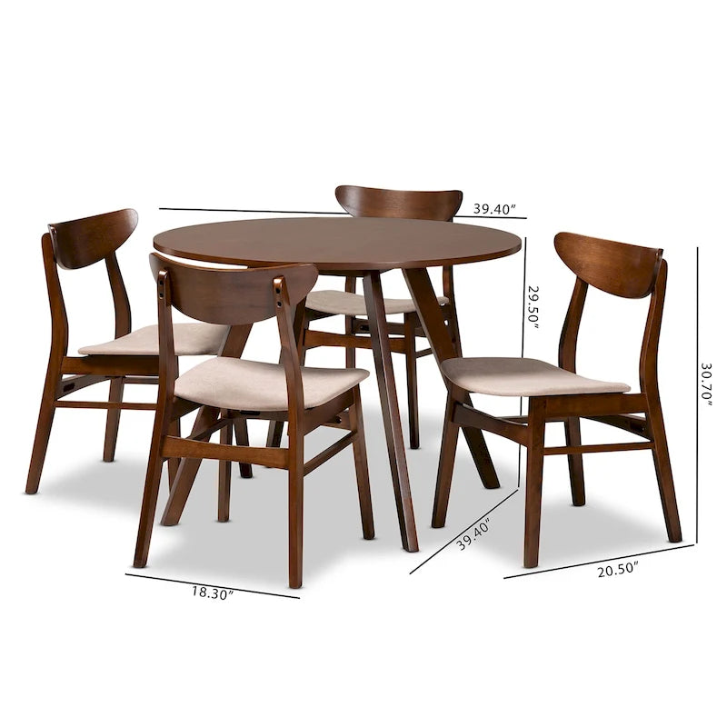 Philip Essgruppe im Mid-Century-Modern-Übergangsstil, 5-teilig