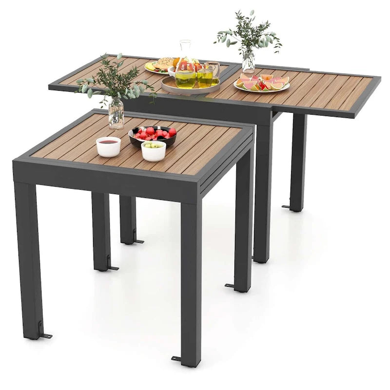 Tavolo da patio allungabile 31.5-63 con rinforzo a forma di L incluso