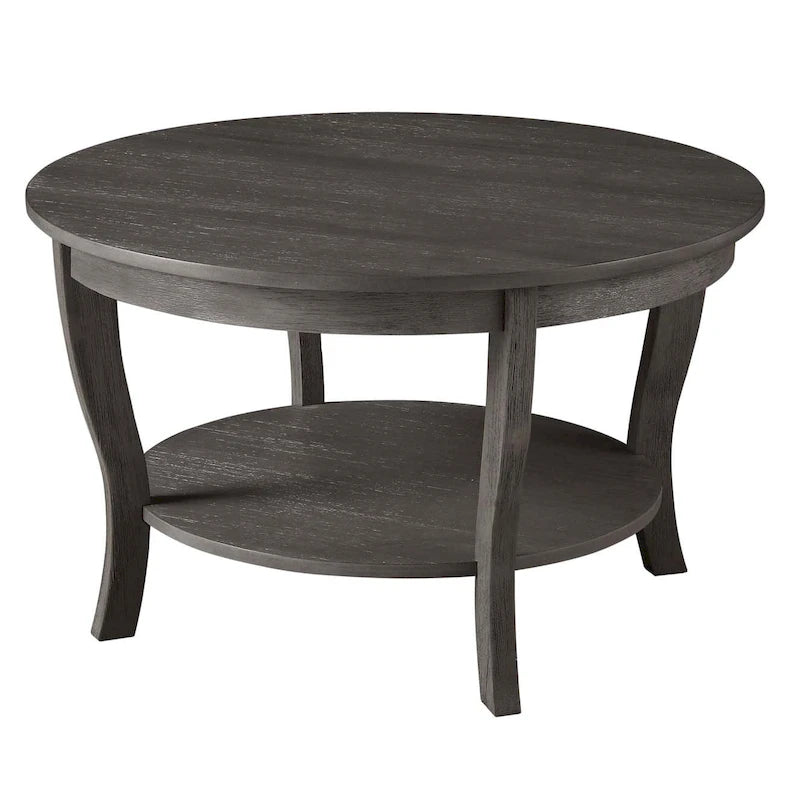 Tavolino rotondo Convenience Concepts American Heritage con ripiano