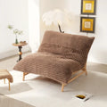 Fauteuil poire d’appoint grand format en peluche, avec structure en bois massif, confortable et garni de duvet