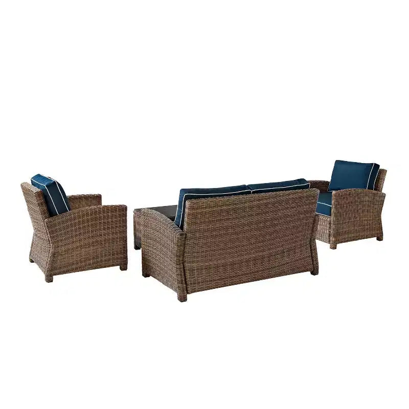 4-teiliges Outdoor-Lounge-Set aus Rattan - Crosley