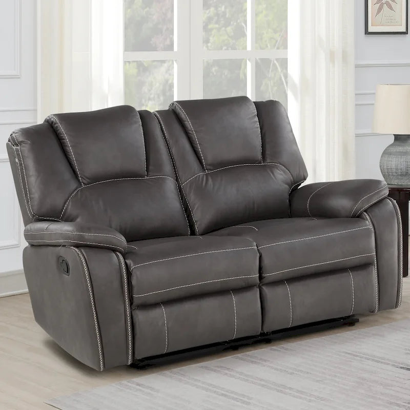 Steve Silver Kameryn handmatig verstelbare loveseat van imitatieleer