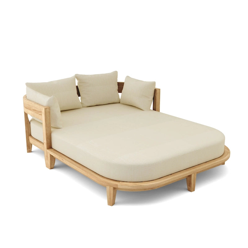 Coronado Outdoor-Tagesbett aus Teakholz mit Sunbrella-Kissen