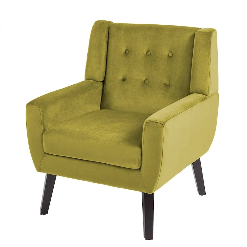 Set van 2 fluwelen fauteuils met armleuningen voor de woonkamer
