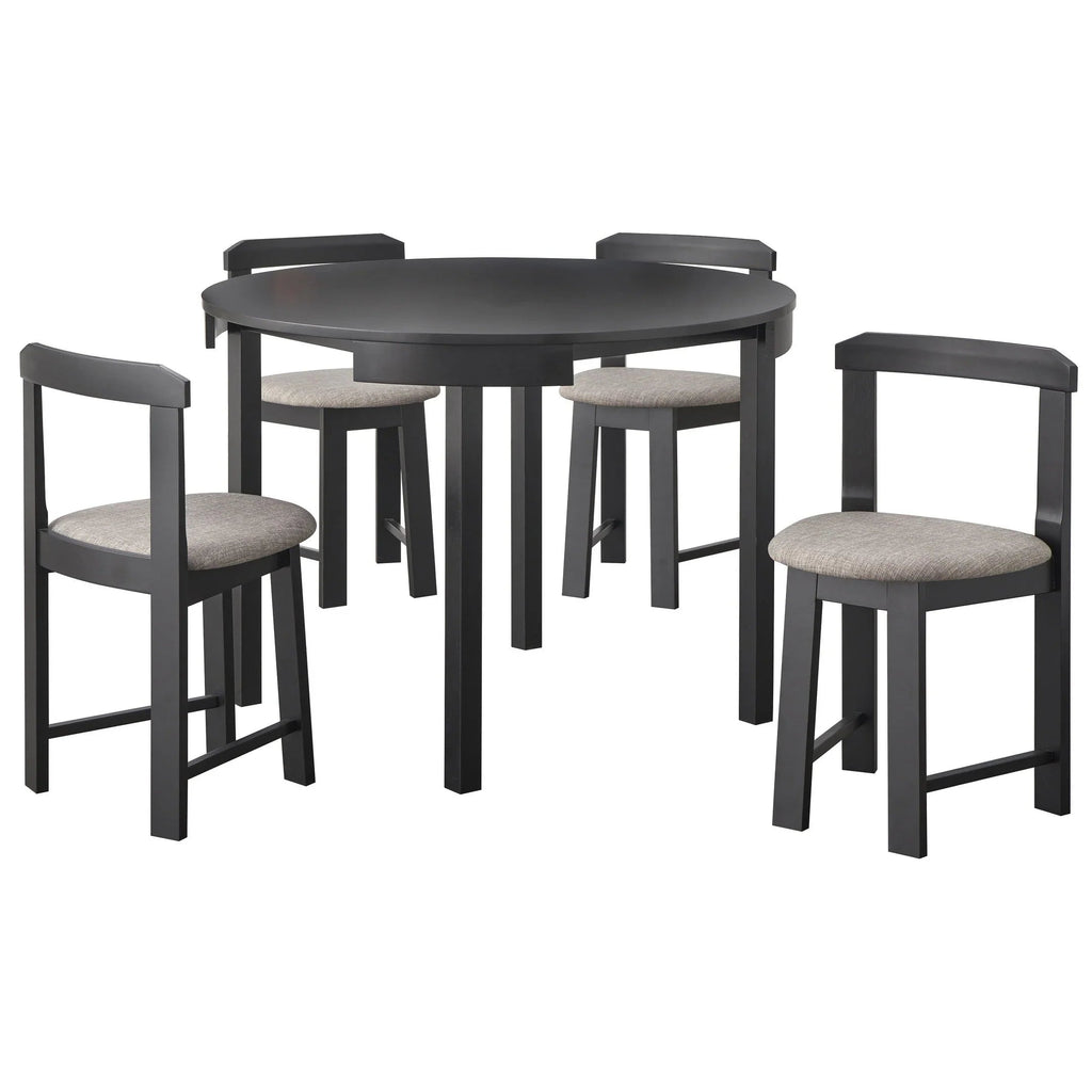 Ensemble de salle à manger compact rond Harrisburg Tobey, 5 pièces