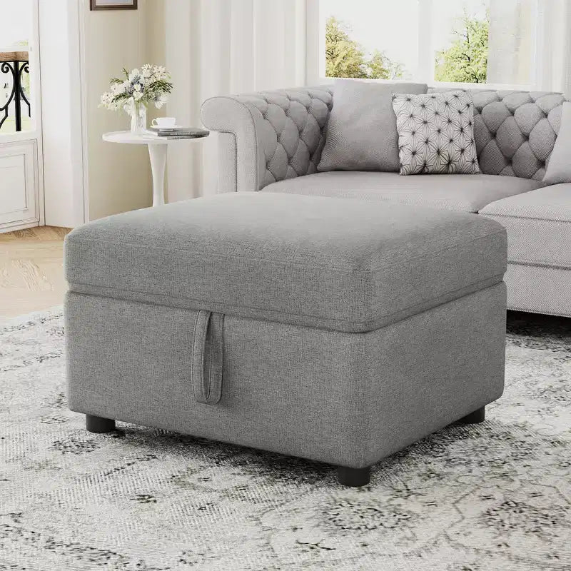 Pouf de rangement mobile de 26.6