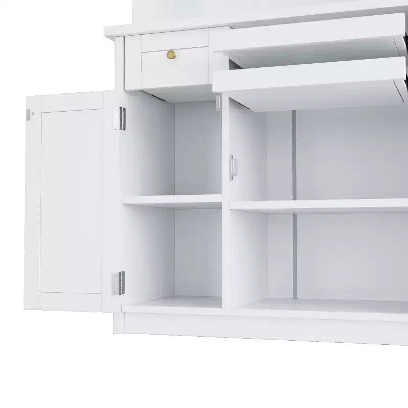 Küchenvorratsschrank, 75 hoch, mit Glastüren