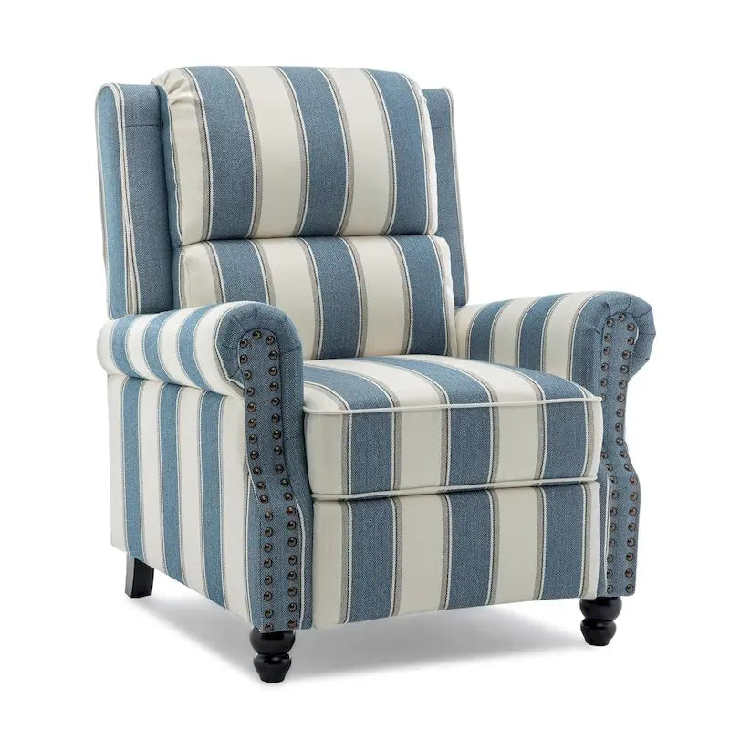 Set mit 2 modernen Relaxsesseln mit gepolstertem Sitz aus Kunstleder/Stoff