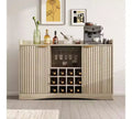 Meuble bar à vin moderne de 47 avec 9 porte-verres, 12 casiers à vin, design cannelé, 2 portes, buffet et rangement pour salle à manger et salon